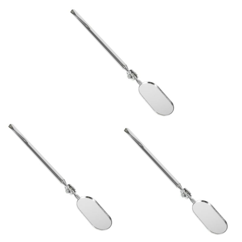 STOBAZA 3Pcs Extendable Telescoping Inspection Mirror For Mechanics Portable Tool - Image 1